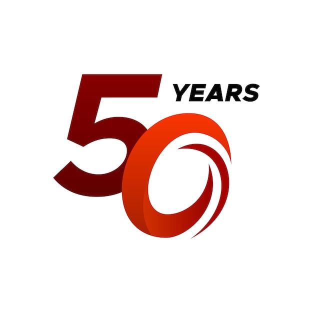 Anniversary Flat Number Vector Design (projektowanie wektorów liczb płaskich)