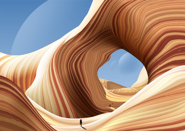 Plik wektorowy antelope canyon art