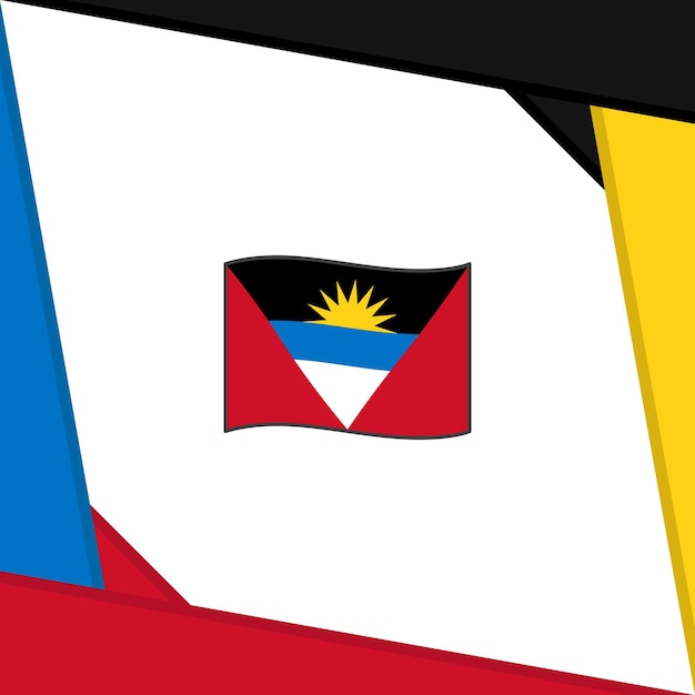 Antigua I Barbuda Flaga Abstrakcyjne Tło Szablon Projektu Antigua I Barbuda Dzień Niepodległości Banner Social Media Post Antigua I Barbuda Dzień Niepodległości