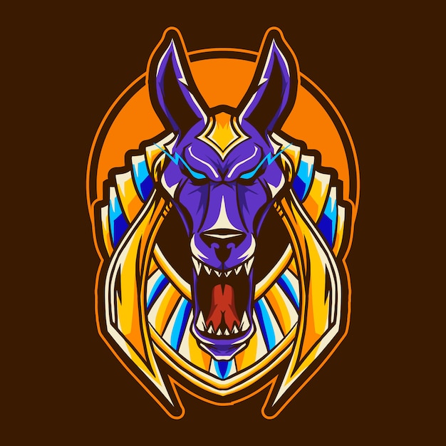 Plik wektorowy anubis ilustracja pies