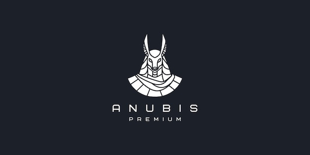 Anubis Proste Logo Wektor Ikona Szablonu
