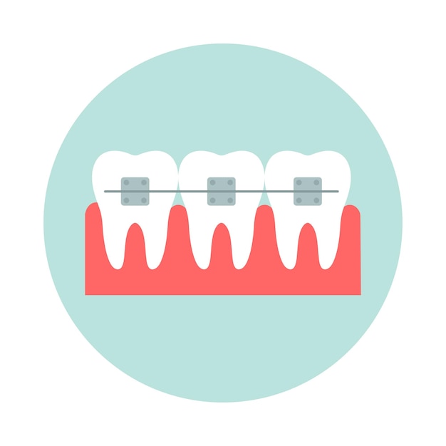 Aparaty Ortodontyczne Leczenie Uśmiech Odznaka Zdrowie Dziąseł