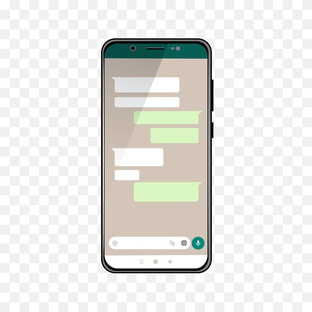 Aplikacja na telefon komórkowy na ekranie czatu