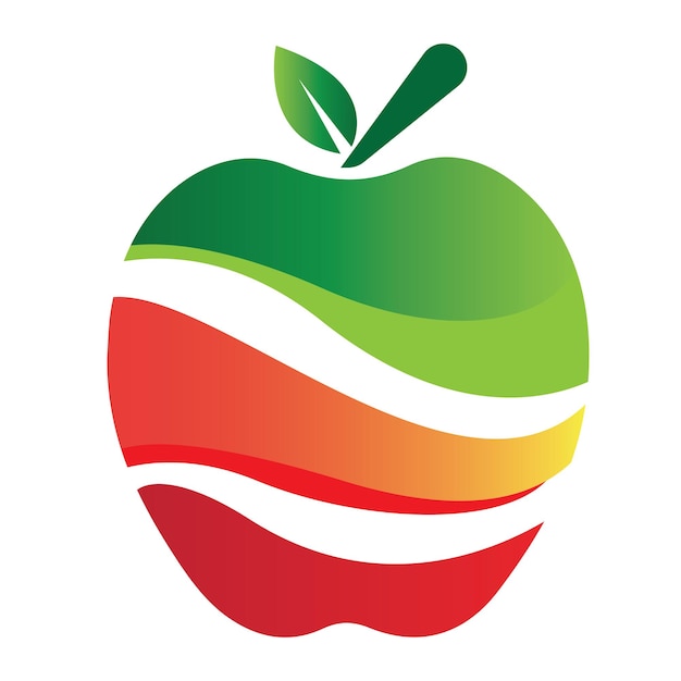 Apple logo owocowy projekt zdrowej żywnościSzablon wektor inspiracji projektu logo jabłko