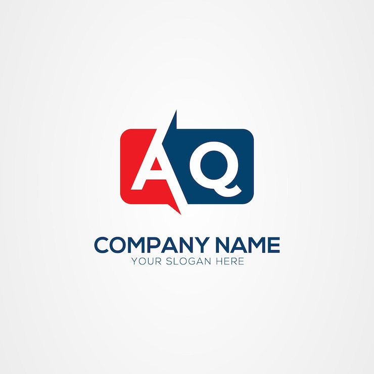 Wektor aq lub qa creative modern letters element projektowania logo