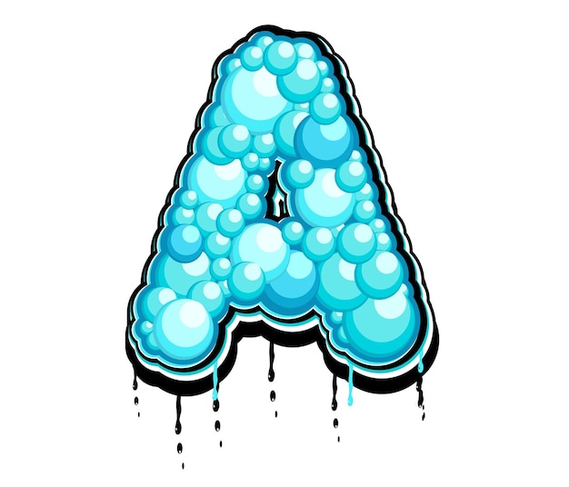 Plik wektorowy aqua bubble litera wektor logo