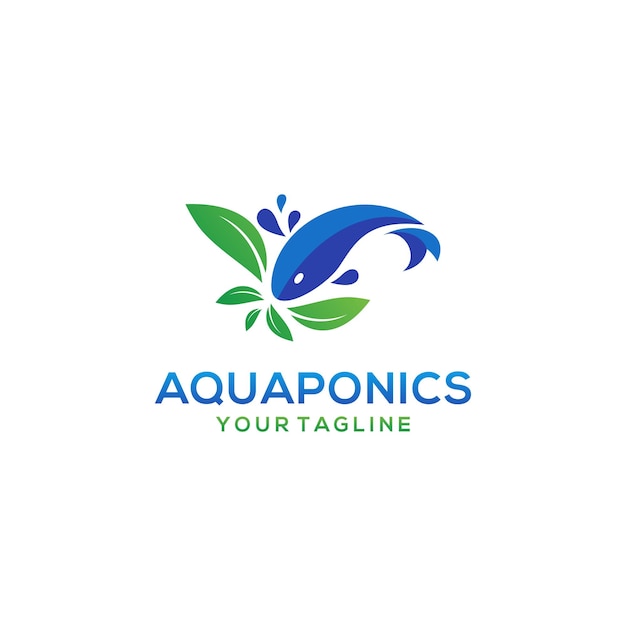 Aquaponics Logo Stock Vector Szablon