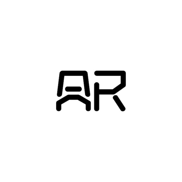 Ar Monogram Logo Design List Tekst Nazwa Symbol Monochromatyczne Logotyp Alfabet Znak Proste Logo