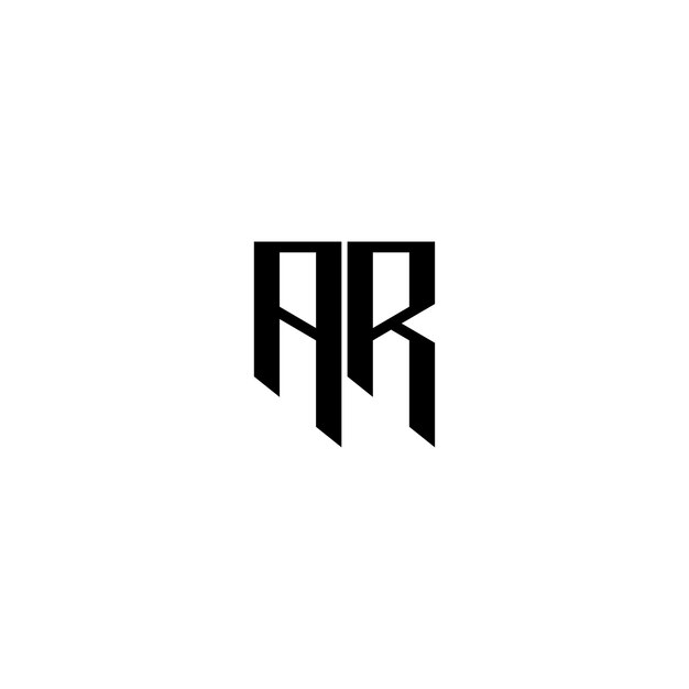 Ar Monogram Logo Design List Tekst Nazwa Symbol Monochromatyczne Logotyp Alfabet Znak Proste Logo