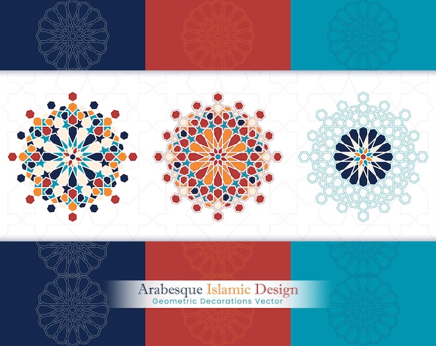Plik wektorowy arabeskowa islamska flaga