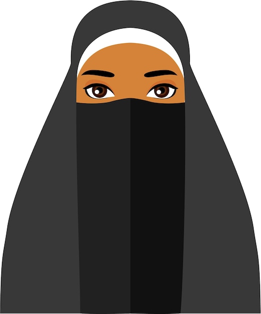 Plik wektorowy arabska kobieta w tradycyjnych strojach niqab