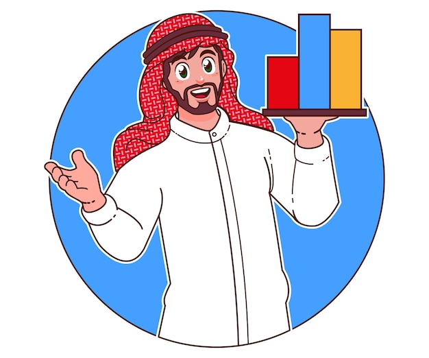 Arabski Biznesmen Daje Biznesowej Prezentacji