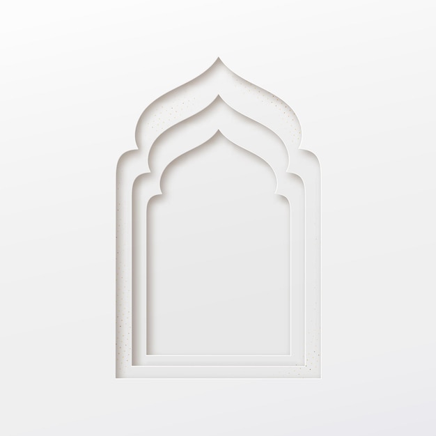 Arabski projekt okna. Kartkę z życzeniami Ramadan Kareem.