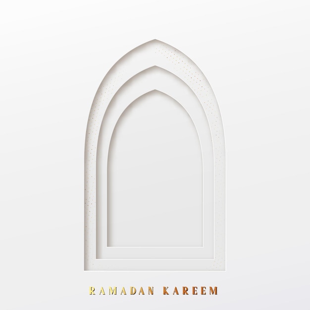 Arabski Projekt Okna. Kartkę Z życzeniami Ramadan Kareem.