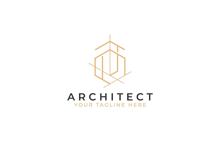 Wektor architektura logo marka streszczenie minimalistyczny szkic budynek własność firmy firmy.