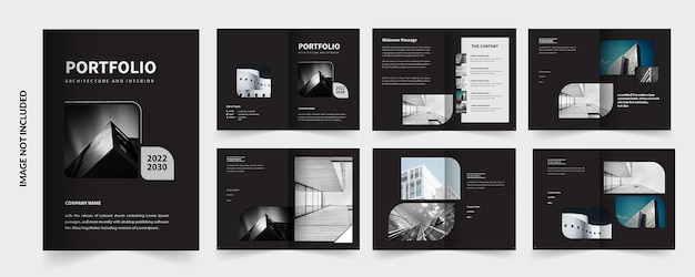 Architektura Portfolio Wnętrz Lub Projekt Szablonu Portfolio