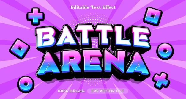 arena bitwy edytowalny efekt tekstu styl tekstu
