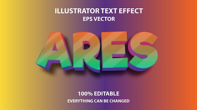 Ares Edytowalny Efekt Tekstowy