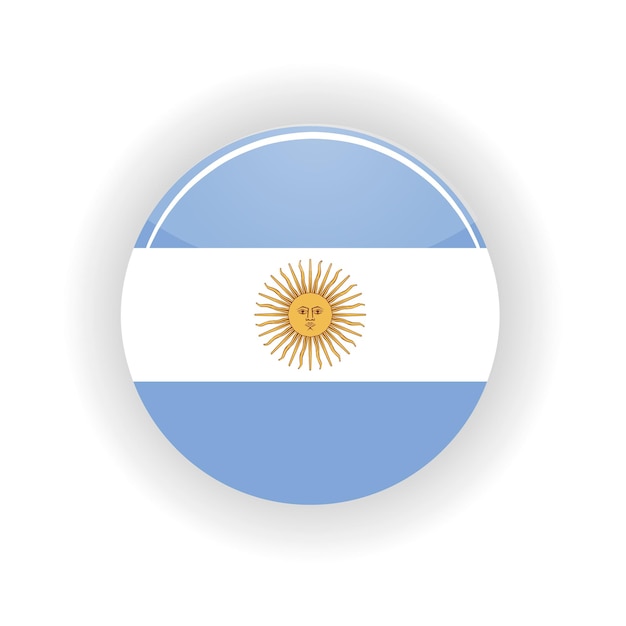 Argentyna ikona koło na białym tle Buenos Aires ikona ilustracja wektorowa