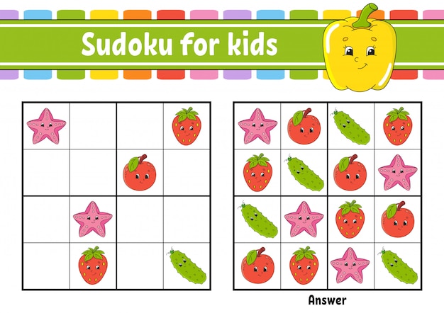arkusz owoców sudoku