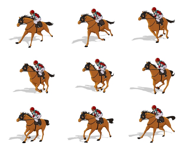 Arkusz Sprite Horse Run Cycle