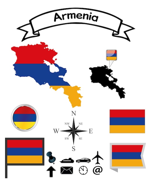 Armenia Set Oficjalna Kolekcja Flag