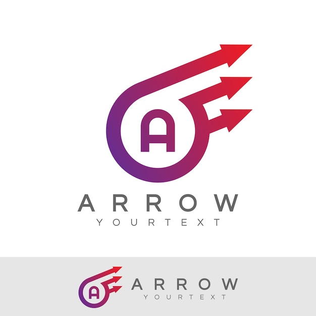 Arrow Initial Letter A Logo Design