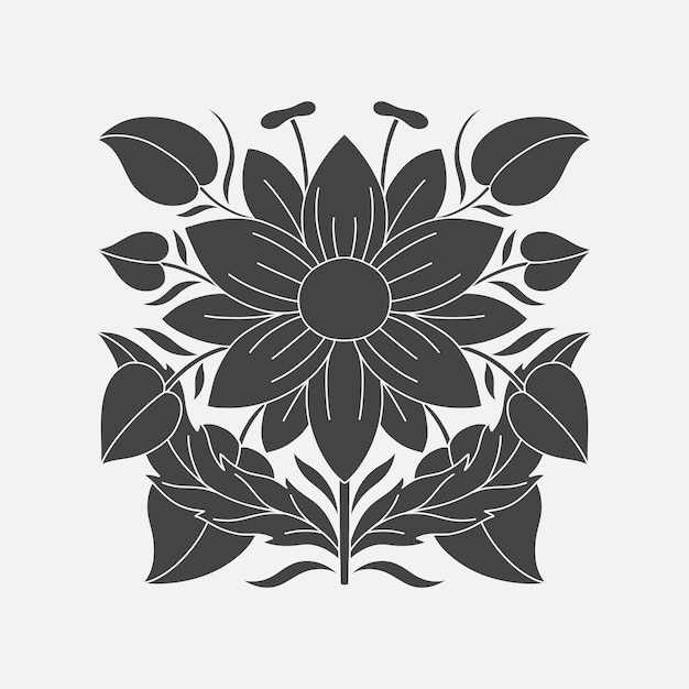 Art Nouveau Styl Kwiat Roślina Podstawowy Element 19201930 Lat Vintage Design Symbol Motyw Projektu