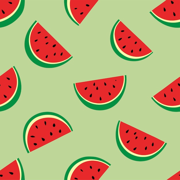 Artykuł wektorowy i ilustracja bezszwowego wzoru owoców arbuza
