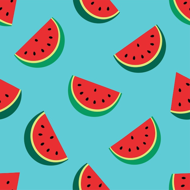 Artykuł wektorowy i ilustracja bezszwowego wzoru owoców arbuza
