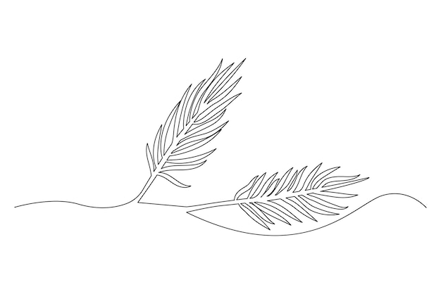 Artystyka linii ciągłych piór Ilustracja wektorowa EPS 10