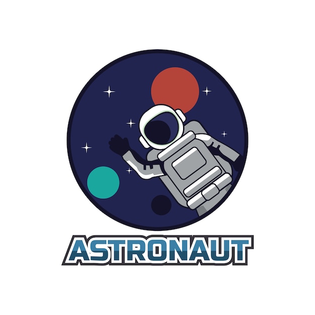 Plik wektorowy astronauta logo maskotki.