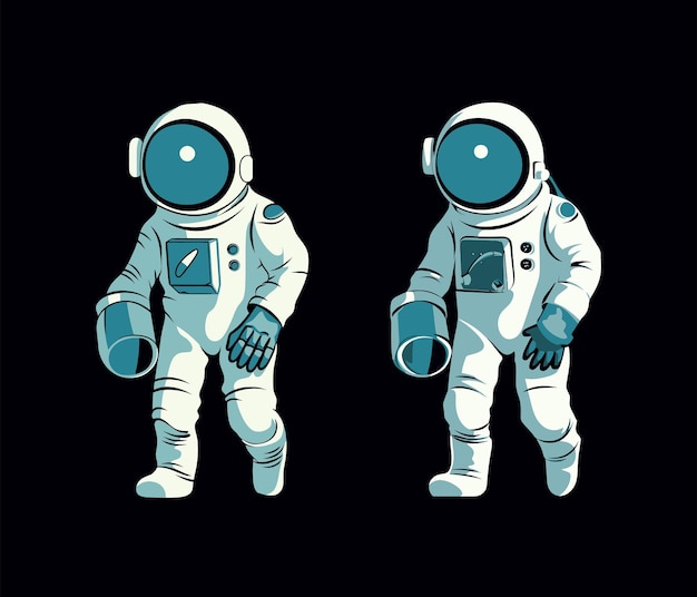 Astronauta macha ręką pokoju kreskówka wektor ikona ilustracja Ikony nauki i technologii na białym tle
