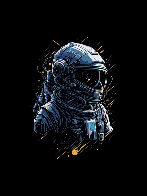 Astronauta potrzebuję więcej projektu koszulki wektora kosmicznego