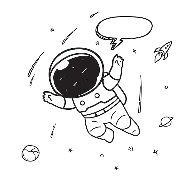 astronauta szybujący z kosmosu