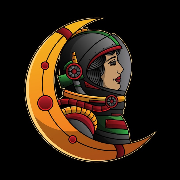 Astronauta Tradycyjna Ilustracja