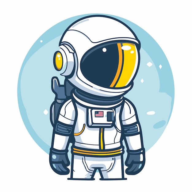 Astronauta W Garniturze Kosmicznym Ilustracja Wektorowa Astronauta W Garnetie Kosmicznym