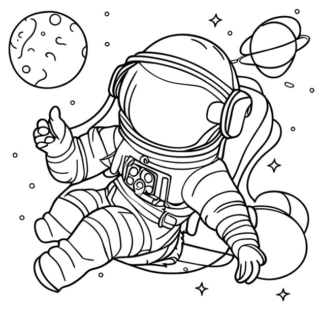 Plik wektorowy astronauta w przestrzeni wektorowej ilustracja