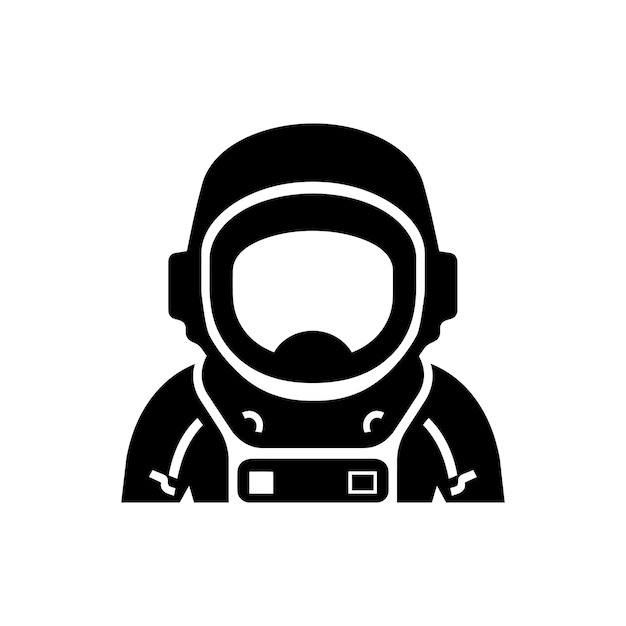Plik wektorowy astronauta w pustce kosmicznej ikona na białym tle prosta ilustracja wektorowa