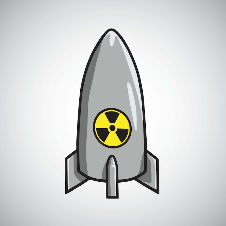 Wektor atomowy jądrowy rakietowy pocisk bomby wektor