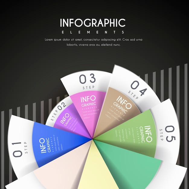 Atrakcyjny Projekt Infografiki Z Elementami Wykresu Kołowego