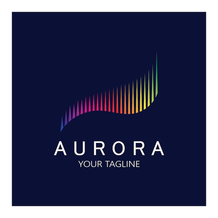 Wektor aurora logo projekt ikona ilustracja wektor szablon