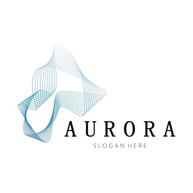 Aurora Logo Projekt Ikona Ilustracja Wektor Szablon