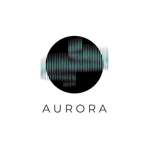 Aurora Proste Ilustracja Logo Z Czarnym Cieniem
