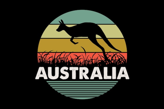 Plik wektorowy australia day shirt zabawny australijski kangur vintage prezent t-shirt design