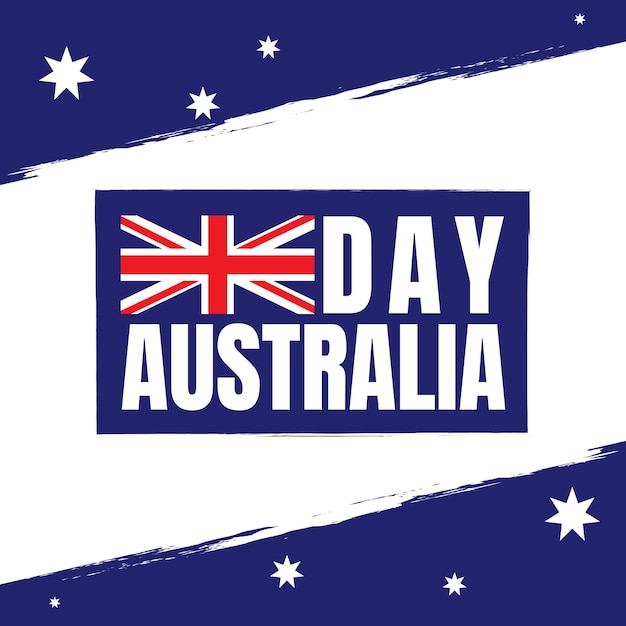 Australia dzień tło list w kształcie flagi
