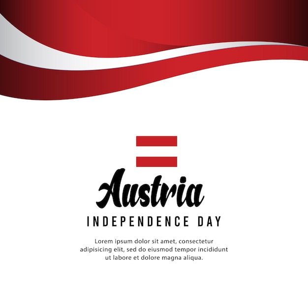 Austria Flaga Państwo Tło Kartkę Z życzeniami Narodowy Dzień Niepodległości Republiki Austrii Ilustracja Wektorowa Flag