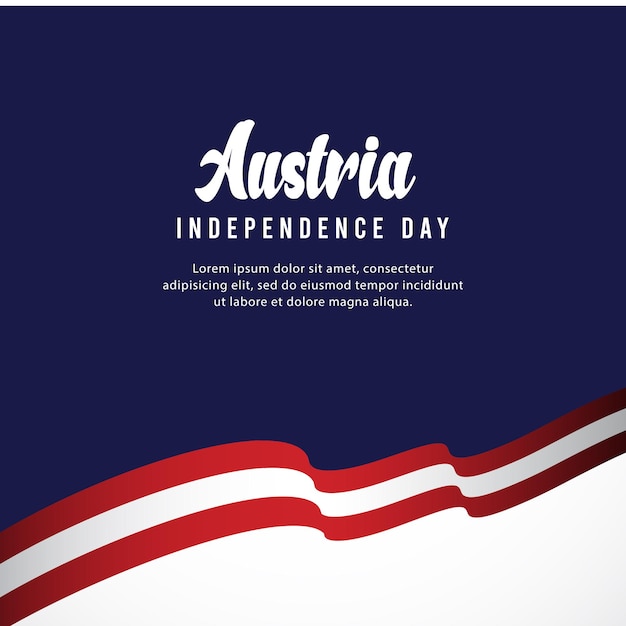 Austria Flaga Państwo Tło Kartkę Z życzeniami Narodowy Dzień Niepodległości Republiki Austrii Ilustracja Wektorowa Flag