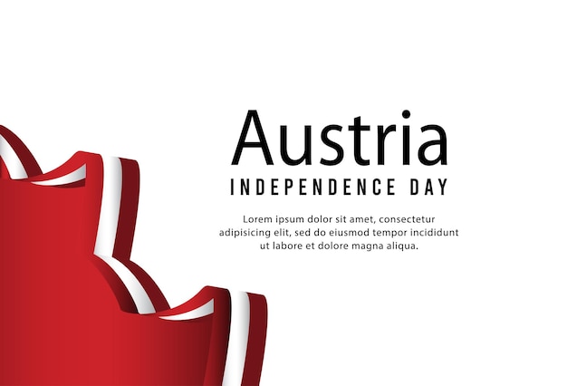 Austria Flaga Państwo Tło Kartkę Z życzeniami Narodowy Dzień Niepodległości Republiki Austrii Ilustracja Wektorowa Flag