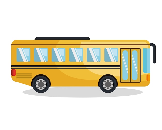 autobus pojazd sylwetka ikona wektor ilustracja projektu